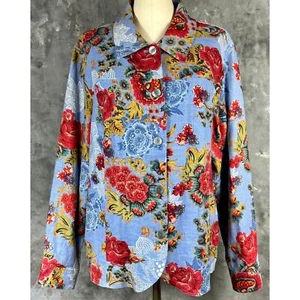 Coldwater Creek Damenjacke mehrfarbig blau geblümt Gr. 2X (14380) neu ohne Etikett - Bild 1 von 5