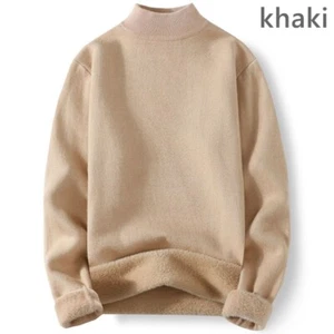 Uomo Caldo Pullover Top a Maglia Pile Pelliccia Foderato Felpa Termico Invernale - Foto 1 di 17