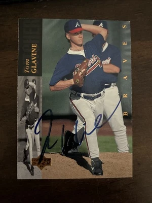 1994 Upper Deck - Tom Glavine #144 On Card Auto - Image 1 of 3