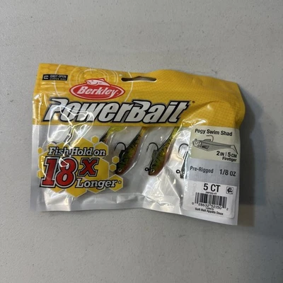 Berkley Power Bait Pogy Swim Shad Swimbaits, pesca de lubina, ¡envío gratuito! ¡NUEVO CON ETIQUETAS! Foto 1 de 2
