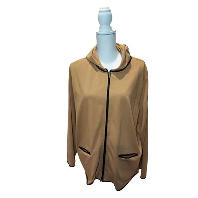 Relativity Womens Cardigan Sweater Long Sleeves Full Zip Hoodie Brown Size 2X - Image 1 of 4