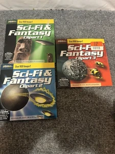 Vintage 1999 Sci-Fi And Fantasy Clipart CD ROM 3 Discs New - Picture 1 of 2