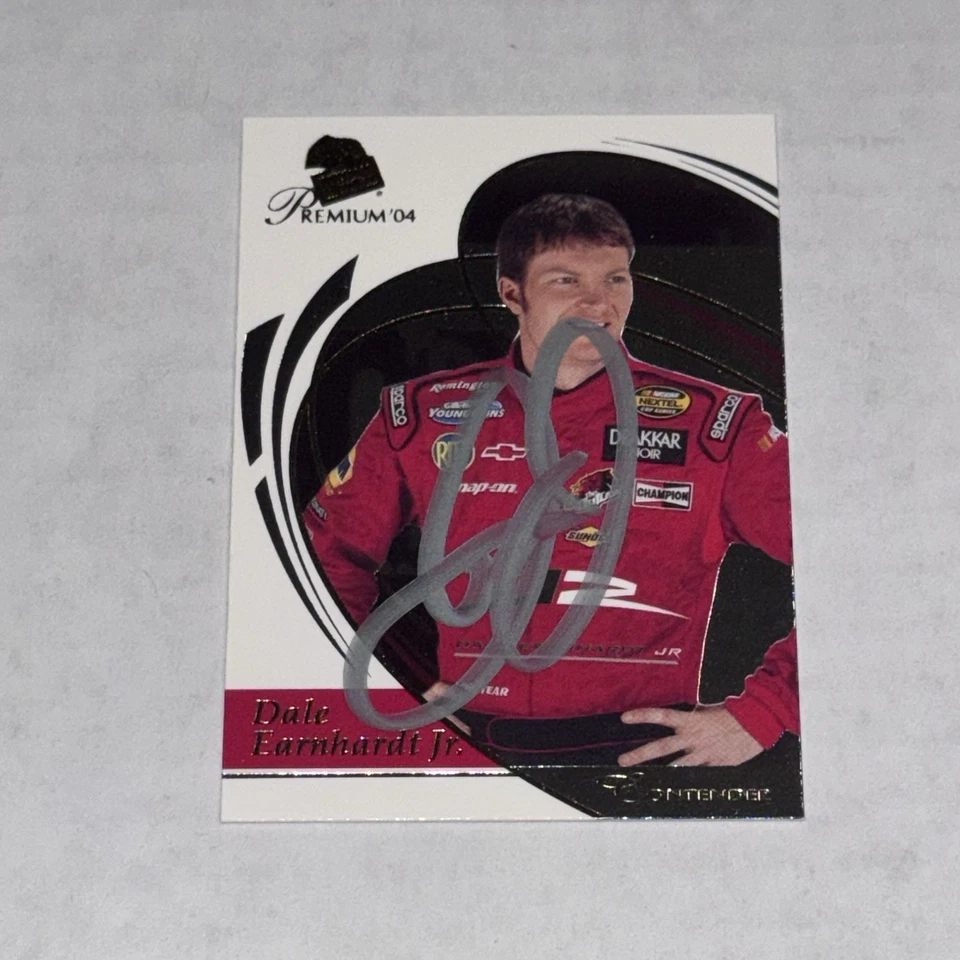 Dale Earnhardt Jr DEI #8 BUD CHEVY VINTAGE signed NASCAR card 2004 PREMIUM #1 - Image 1 of 1