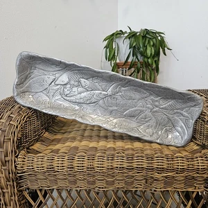 Vintage Arthur Court Fish Serving Tray Platter Aluminum Silver Tone - Picture 1 of 24