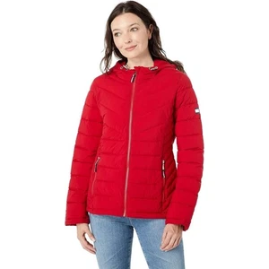 Tommy Hilfiger Puffer Ski Coat Jacke (Small) THFlex Coat Chic Crimson Red NEU - Bild 1 von 14