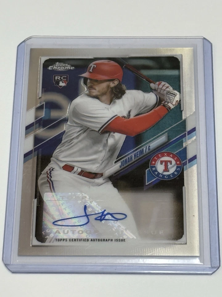 2021 Topps Chrome Update Series Chrome Autographs Jonah Heim #CUSA-JHE (AU, RC) - Image 1 of 1