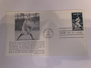 1983 Babe Ruth First Day Cover – USPS Patriot SP5 Cachet – 20¢ Stamp FDC - Picture 1 of 2