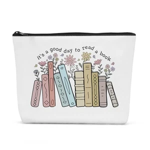 Buchliebhaber Geschenke kleine Kosmetiktasche, Buchliebhaber Geschenke für Frauen Bibliothekarin Mädchen... - Bild 1 von 6