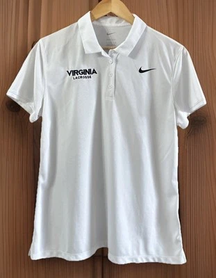 Women’s Nike Dri Fit Polo University of Virginia UVA LAX Lacrosse Cavaliers 🥍 L - Image 1 of 4