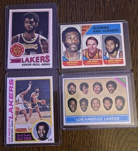 1975-76-77 Topps Basketball Card Lot Kareem Abdul Jabbar - Picture 1 of 2