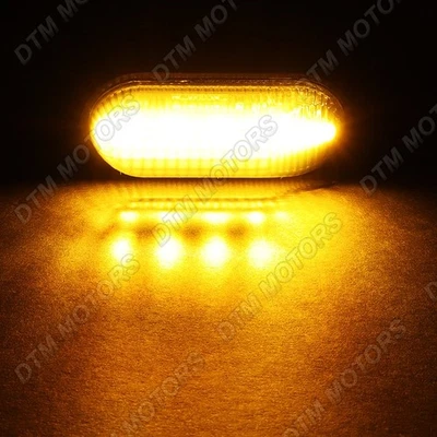 Luces de señalización lateral LED ámbar lente transparente para Honda Civic 1985-2011 Foto 1 de 4