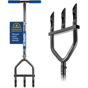 Lawn Aerator Coring Tool, Manual Plug Core Aerators with 3 Half-Open Hollow S... - Picture 1 of 8