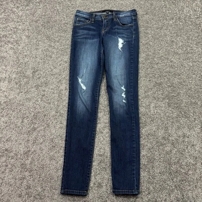 Flying Monkey Jeans Womens 27 Blue Low Rise Skinny Medium Wash Denim Preppy City - Image 1 of 4