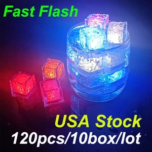 120PCS Reusable Multi Color LED Light Up Ice Cubes for Drinks Club Bar Party - Picture 1 of 8