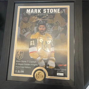 Mark Stone Signed Vegas Golden Knights And Coin Highland Mint - Picture 1 of 5
