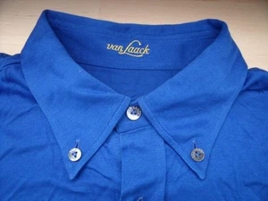 Van Laack Shirt 50 Royal Blue Silky Shine Very Good #ED876 - Picture 1 of 1