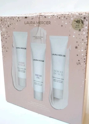 Laura Mercier Sueños Decadentes Souffle Crema de Manos Trío NUEVO AmbreVainilla/Figura Fresca Foto 1 de 4