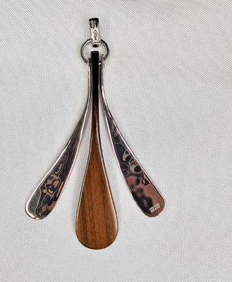 RLM Studio Robert Lee Morris Sterling Silver Wooden Propeller Enhancer Pendant - Image 1 of 4