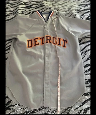 80s Early 90s Vintage Detroit Tigers Vintage Jersey size Large Gray  CCM MLB - Image 1 of 4