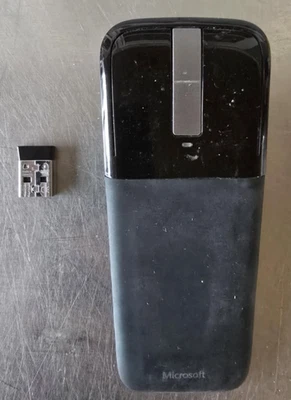 Microsoft Arc Touch X821929-001 Black Wireless Mouse w/ Dongle - Image 1 of 4