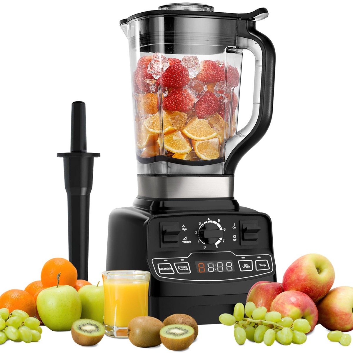 Large Capacity Blender 1800W Powerful Blender For Smoothies & Grinding ...