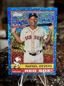 2025 Topps Heritage RAFAEL DEVERS BLUE CHROME SPARKLE Red Sox - Picture 1 of 2