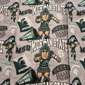 New, Unwashed Michigan State Sparty Fabric 1 Yard - Picture 1 of 6