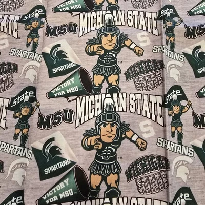 New, Unwashed Michigan State Sparty Fabric 1 Yard - Image 1 of 4