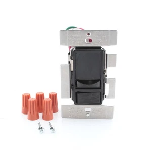 Eaton Black Universal Slide Dimmer 120/277V LED CFL ELV INC HAL FLR SUF7-BK - Picture 1 of 5