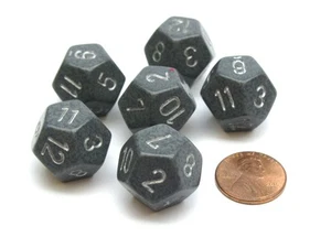 Speckled 18mm 12 Sided D12 Chessex Dice, 6 Pieces - Hi-Tech - Picture 1 of 1