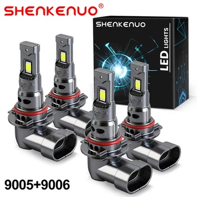 For 1990-1999 Chevrolet C1500 C2500 C3500 LED Headlight high / low beam bulbs 4X - Image 1 of 4