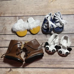 "Juego de 4 zapatos para muñecas de 18"" Panda Bear Mary Jane botas zapatillas zapatos planos" - Imagen 1 de 14