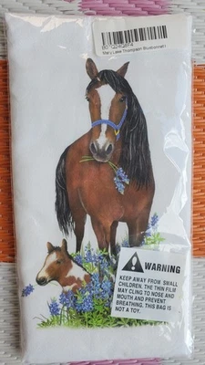 Mary Lake Thompson Bluebonnet Caballos Harina Saco Plato Toalla de Té 30x30" Nuevo con Etiquetas Foto 1 de 2