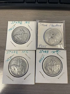 Set of 4 1925 Silver Stone Mountain Half Dollars - Picture 1 of 2