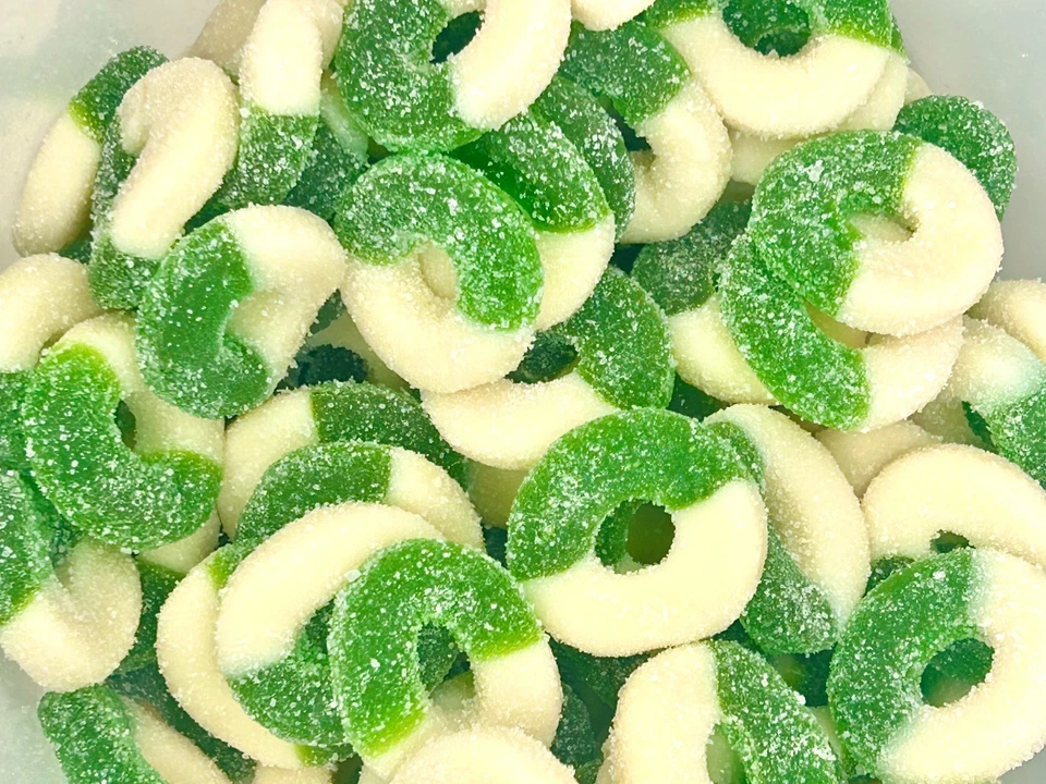 Apple Gummy Ring Candy 8oz 1LB 2LB 3LB 4LB 4.5LB Bag Fresh Apple Candy - Image 1 of 1