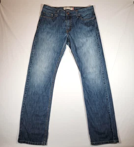 Jeans Levis 514 uomo 34x34 blu slim dritto lavaggio medio denim zip pantaloni mosca - Foto 1 di 18