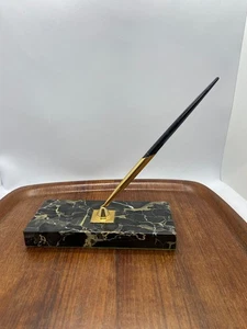 Pluma Estilográfica Sheaffer Escritorio con Base de Mármol Negro y Caja - Imagen 1 de 11