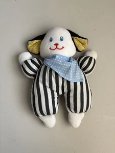 Eden Baby Vintage Peluche Cane Strisce Sonaglio Giocattolo Bambino Bianco e Nero Leggi - Foto 1 di 11