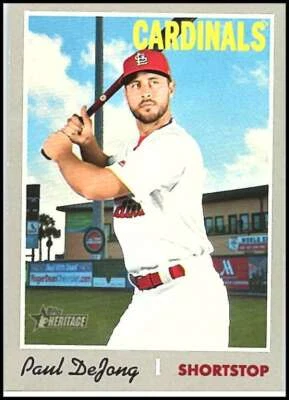 2019 Topps Heritage #414 Paul DeJong NM-MT SP Cardinals  - Image 1 of 2