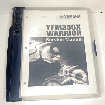 Yamaha 1997 manuales de servicio OEM YYFM350X Warrior y 3 suplementos en una carpeta Foto 1 de 4