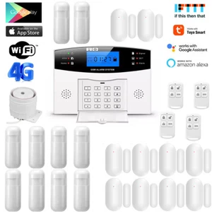 V68 Tuya APP WiFi+US/EU 4G Sim Card Wireless Home Security Burglar Alarm System - Picture 1 of 18