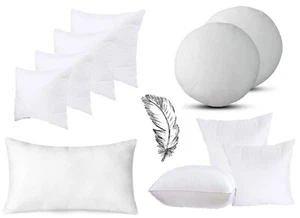 Luxury Duck Feather or Hollowfibre Cushion Pads Inserts Deep Filling Inner Sizes - Picture 1 of 49