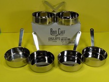 6 Bon Chef #60033 Small Stainless Steel Single Serving Side Pan Heavy Duty