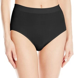 Wacoal 265192 Women's B-Smooth Seamless Brief Panty Black Underwear Size L - Picture 1 of 2