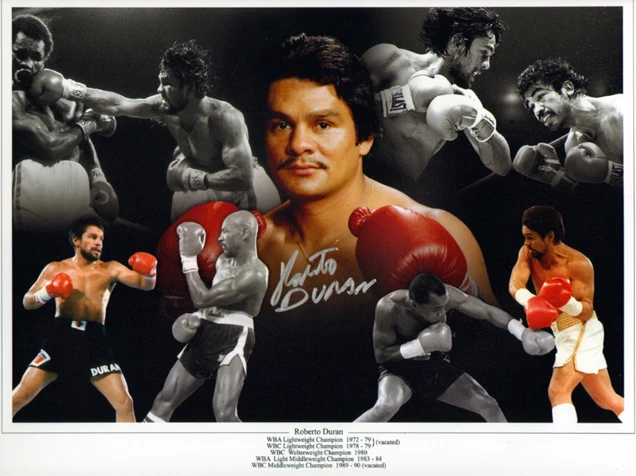 NEGRO NOVIEMBRE Firmado Roberto Duran Montaje Impresión Foto 1 de 4