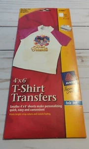 Camiseta ligera Avery 4384 transferencias para impresoras de inyección de tinta 4 x 6", blanca, paquete de 15 - Imagen 1 de 6