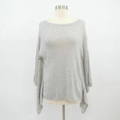 BCBGMaxAzria Poncho Suéter Pullover Mujer 2XS XXS Drapeado Gris Lana Angora Tejido Foto 1 de 4