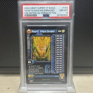 2004 DBGT SUPER 17 SAGA VEGETA SAIYAN ENRAGED UNLIMITED ALTERNATE FOIL PSA 8 - Bild 1 von 4