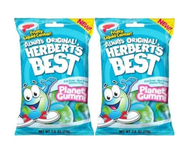 2 件装 Herbert's Best Planet Gummi 糖果 - 2.6 盎司包 — 第 1/2 张图片