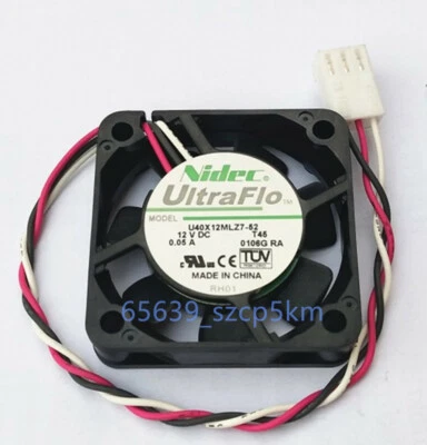 Nidec U40X12MLZ7-52 DC 12V 0.05A 3Pin 40*40*10mm Silent Cooling Fan - Image 1 of 2